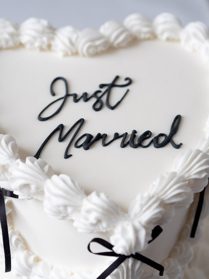 Vintage Heart Wedding Cake