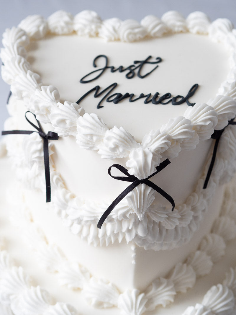 Vintage Heart Wedding Cake