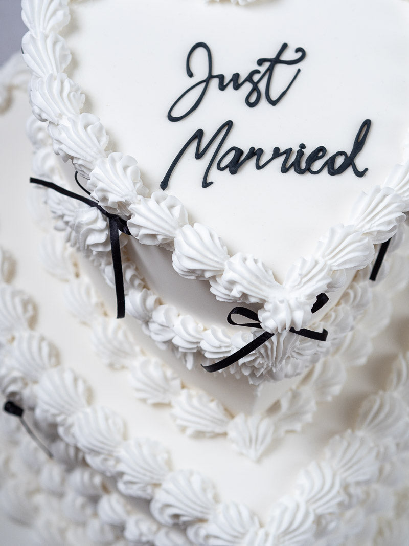 Vintage Heart Wedding Cake