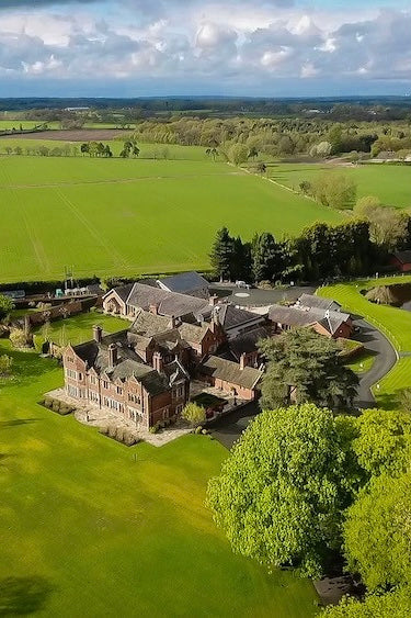 View over Colshaw Hall in Cheshire