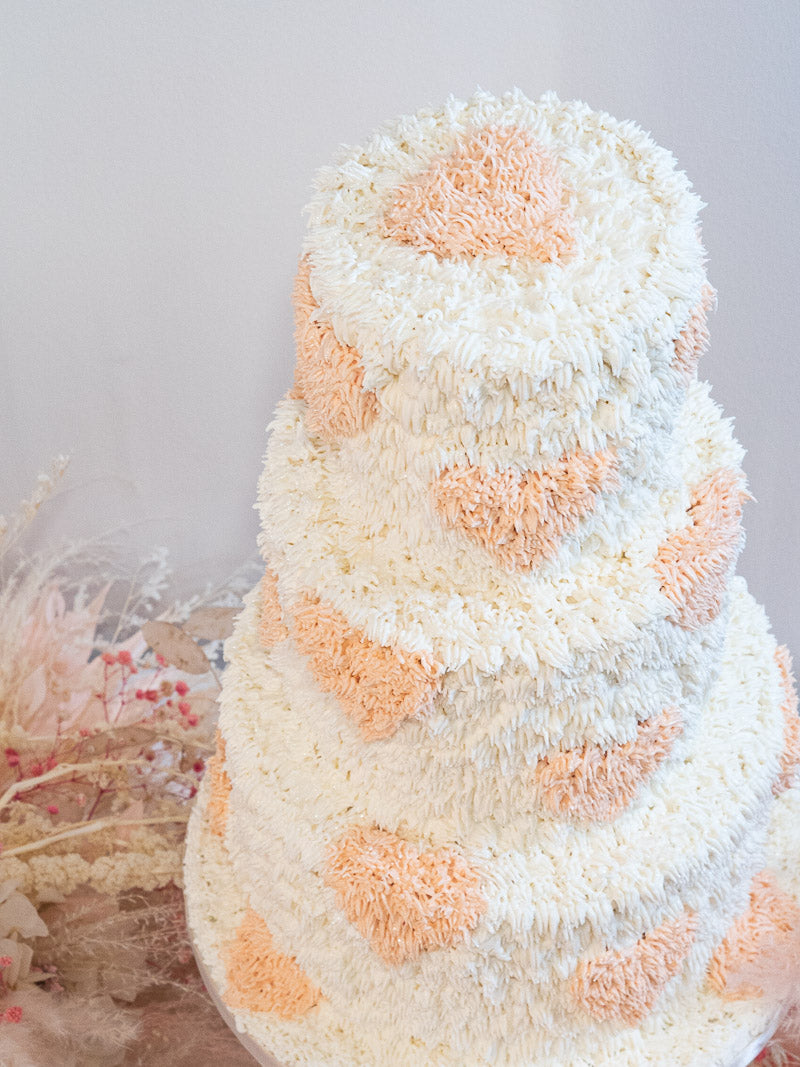Fluffy Fringe wedding cake
